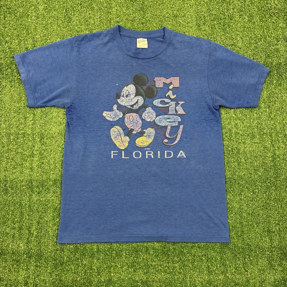 Vintage 70's Velva Sheen Disney Mickey Mouse Florida T-shirt‎